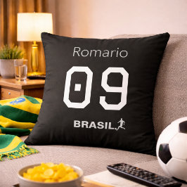 ブラジル代表の伝説のデコレーション ファンのためのホームアクセント クッション