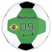 ブラジル代表選手カスタムネーム&背番号ユニフォーム サッカーボール (正面)