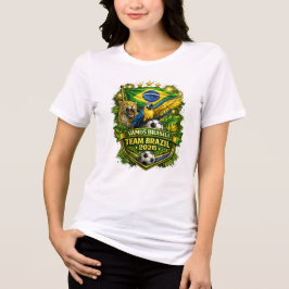 ブラジル代表 2026 ジャガーとコンゴウインコのサッカーファングッズ トライブレンドＴシャツ