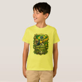 ブラジル代表 2026 ジャガーとコンゴウインコのサッカー ファン Tシャツ (正面フル)