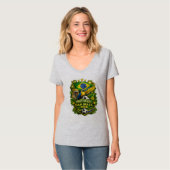 ブラジル代表 2026 ジャガーとコンゴウインコのサッカー ファン Tシャツ (正面フル)