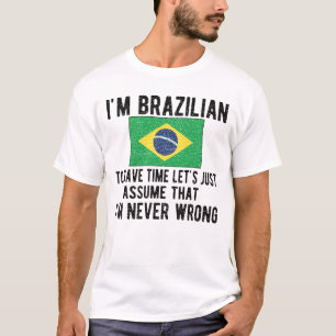 ブラジル伝統ブラジル根ブラジル国旗 Tシャツ
