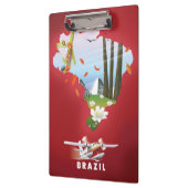 ブラジル図解入りの、写真付きの旅行ポスター。 クリップボード (左)
