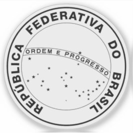 ブラジル国印（b/w版） シール