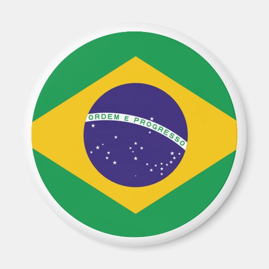 ブラジル国旗が丸で博物館ザズレ マグネット (正面)