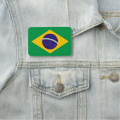 ブラジル国旗が付いた愛国的な名前タグ 名札 (インサイチュ)