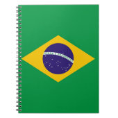 ブラジル国旗が掲げられたノートブック ノートブック (正面)