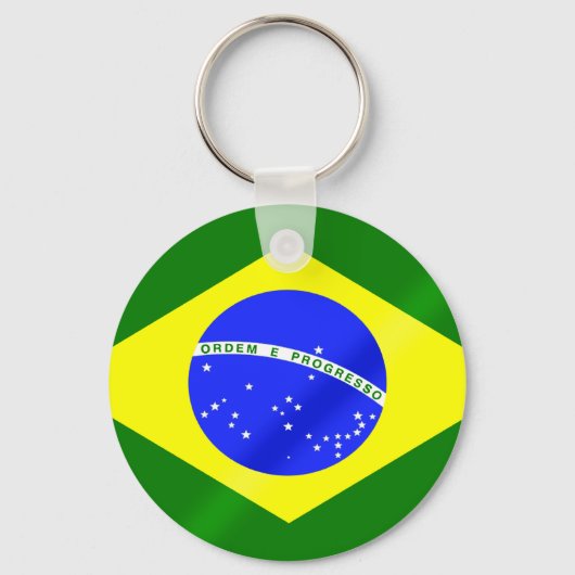 ブラジル国旗とティー キーホルダー (正面)