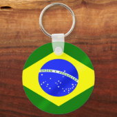 ブラジル国旗とティー キーホルダー (正面)