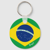 ブラジル国旗とブラジルの休日、愛国者/スポーツ キーホルダー (正面)