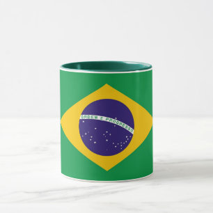 ブラジル国旗とブラックコンボマグカップ マグカップ