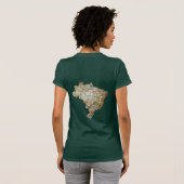ブラジル国旗と地図dk Tシャツ (裏面フル)