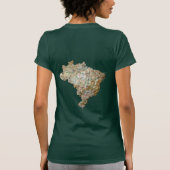 ブラジル国旗と地図dk Tシャツ (裏面)