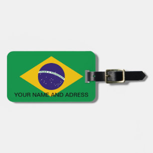 ブラジル国旗と荷物タグ ラゲッジタグ