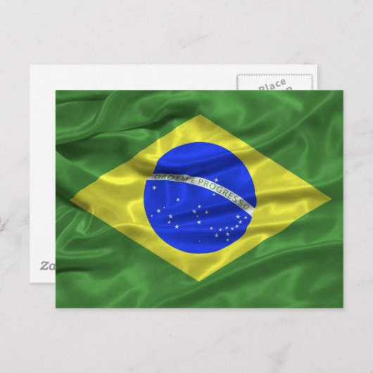 ブラジル国旗のはがき ポストカード (正面/裏面)