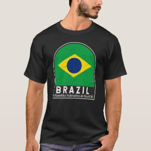 ブラジル国旗のエンブレム動揺してヴィンテージ Tシャツ