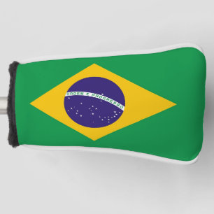 ブラジル国旗のゴルフパターカバー ゴルフヘッドカバー