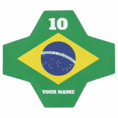 ブラジル国旗のサッカーカスタムボール（スポーツ名） サッカーボール (フラット)
