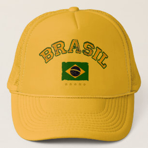 ブラジル国旗のサッカースタイル キャップ