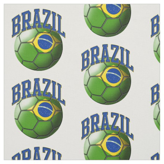 ブラジル国旗のサッカーボールパターン ファブリック (見本)