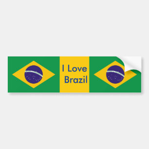ブラジル国旗のシール バンパーステッカー