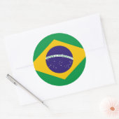 ブラジル国旗のシール ラウンドシール (封筒)