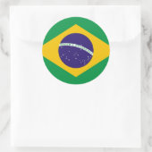 ブラジル国旗のシール ラウンドシール (バッグ)