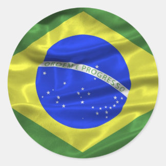 ブラジル国旗のシール ラウンドシール