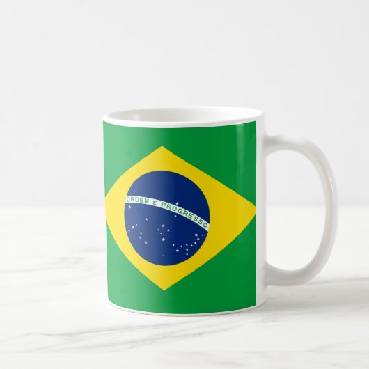 ブラジル国旗のセラミックマグカップ コーヒーマグカップ (右)