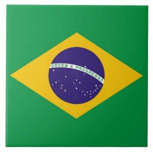 ブラジル国旗のタイル タイル