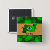 ブラジル国旗のテンプレート 缶バッジ (正面&裏面)