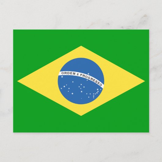 ブラジル国旗のデザイン ポストカード (正面)