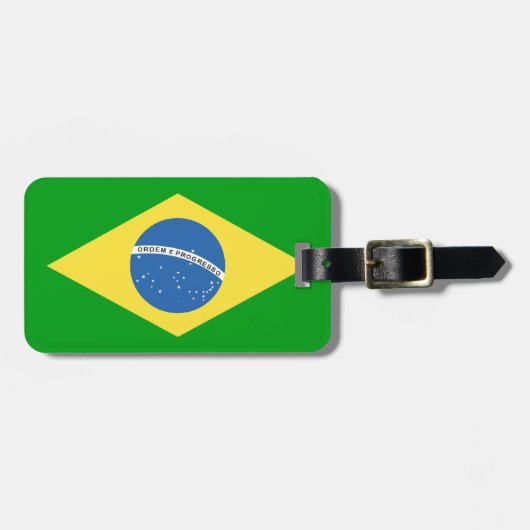 ブラジル国旗のデザイン ラゲッジタグ (正面横)