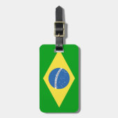 ブラジル国旗のデザイン ラゲッジタグ (正面縦)