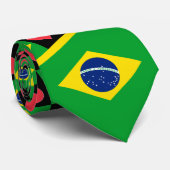 ブラジル国旗のハート模様ブラジル国立プライド ネクタイ (ロール)