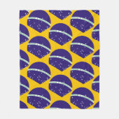 ブラジル国旗のパターン フリースブランケット (正面)