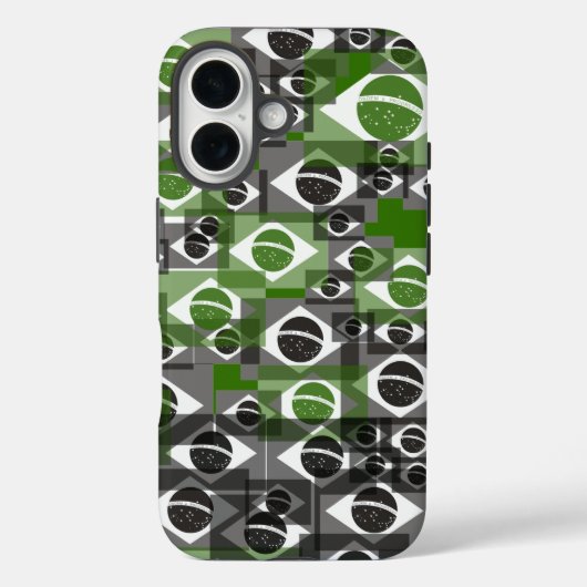 ブラジル国旗のパターン Case-Mate iPhoneケース (裏面)