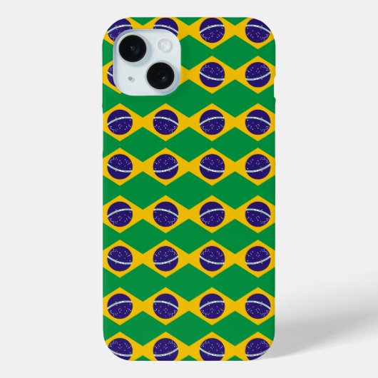 ブラジル国旗のパターン Case-Mate iPhoneケース (裏面)