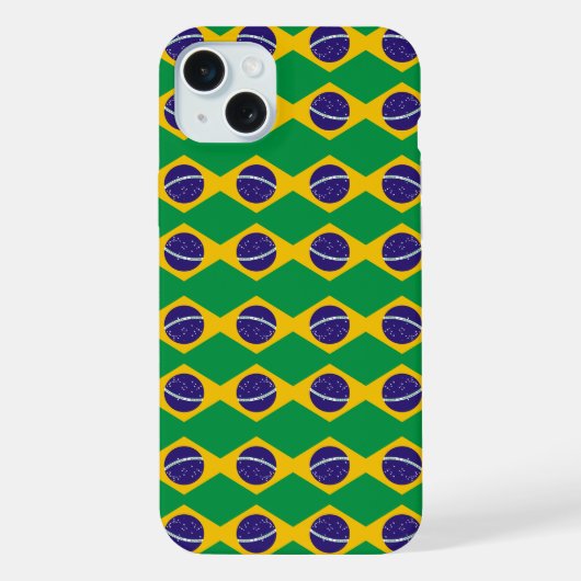 ブラジル国旗のパターン iPhoneケース (裏面)