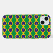 ブラジル国旗のパターン iPhoneケース (裏面横)