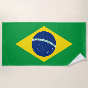 ブラジル国旗のビーチタオル ビーチタオル