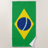 ブラジル国旗のビーチタオル ビーチタオル (正面)