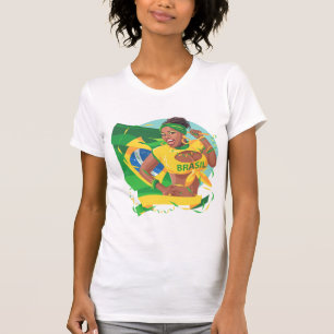 ブラジル国旗のファン Tシャツ