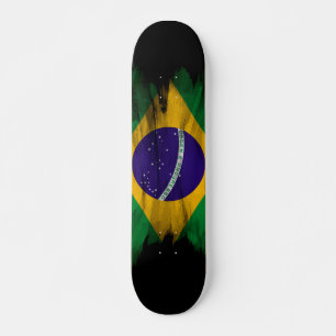ブラジル国旗のブラシストローク、国旗 スケートボード