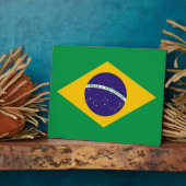 ブラジル国旗のプラーク フォトプラーク (側面)