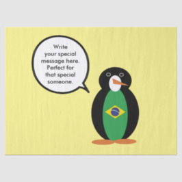ブラジル国旗のペンギンさん カスタマイズギフト 薄葉紙
