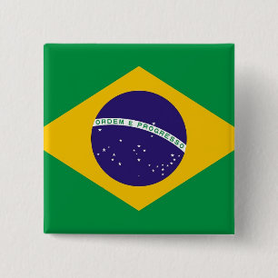 ブラジル国旗のボタン 缶バッジ