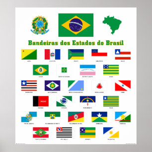 ブラジル国旗のポスター ポスター