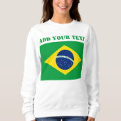 ブラジル国旗のワールドカップ2022サッカー スウェットシャツ (正面)