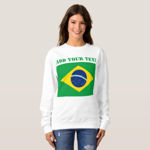 ブラジル国旗のワールドカップ2022サッカー スウェットシャツ